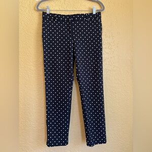 Ann Taylor Black with White Polka Dot Cropped Pants